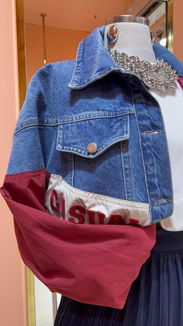 Kumaş Mixli Denim Mont - Görsel 2