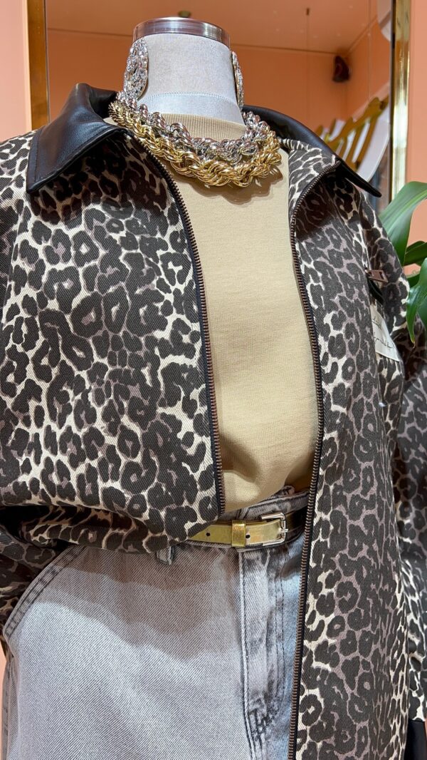Leopar Oversize Ceket - Görsel 6